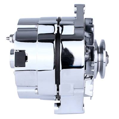 Rareelectrical - New Chrome Chevy 1-Wire Or 3-Wire Alternator Compatible With 140 Amp Self Exciting Energizing By - Image 7