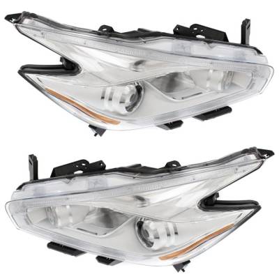 New Pair Of Headlights Compatible With Nissan Murano S Sport Utility 4-Door 2017 By Part Numbers
