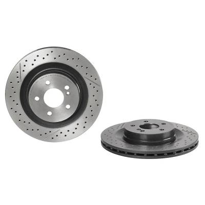 Cross-Drilled Brake Disc Compatible With Mercedes Benz C63 Amg Base 8 Cyl 6.3L 2008-2015 By