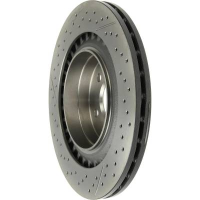 Rareelectrical - Cross-Drilled Brake Disc Compatible With Mercedes Benz C63 Amg Base 8 Cyl 6.3L 2008-2015 By - Image 2