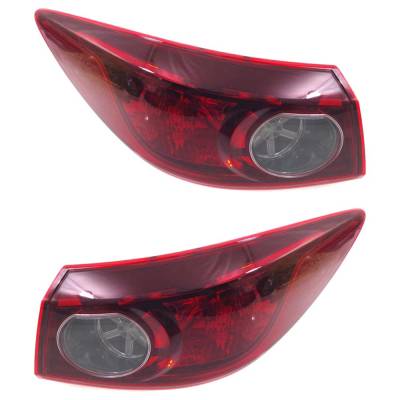 Rareelectrical - New Pair Of Tail Lights Compatible With Mazda 3 2.5L 2014 2015 By Part Numbers Bjt1-51-160A - Image 3