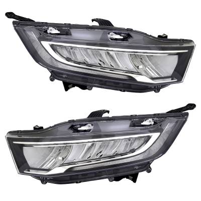 New Pair Of Headlights Compatible With Honda Odyssey Ex Mini Passenger Van 4-Door 3.5L 2021 2022