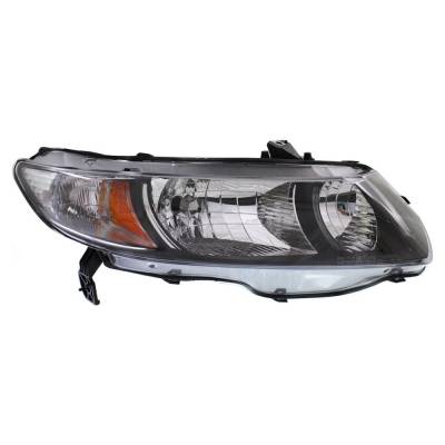 Rareelectrical - New Right Headlight Compatible With Honda Civic Ex-L Coupe 2010 2011 By Part Numbers Ho2519126 - Image 1