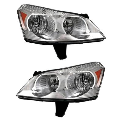 New Pair Of Headlight Compatible With Chevrolet Traverse Ls Lt Sport 2009-2012 By Part Number