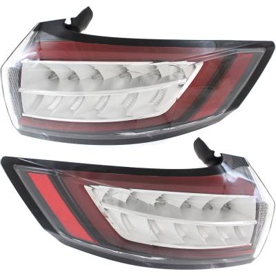 Rareelectrical - New Pair Of Tail Lights Compatible With Ford Edge Se Sel Plus Sport Utility 4-Door 2015-2018 By Part - Image 1