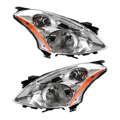 New Pair Of Halogen Headlight Compatible With Nissan Altima Hybrid Sedan 2010-2011 By Part Number