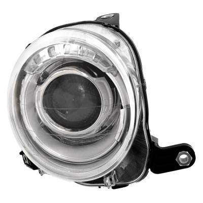 New Passenger Side Headlight Compatible With Fiat 500 Gucci Hatchback 2012-2015 By Part Number