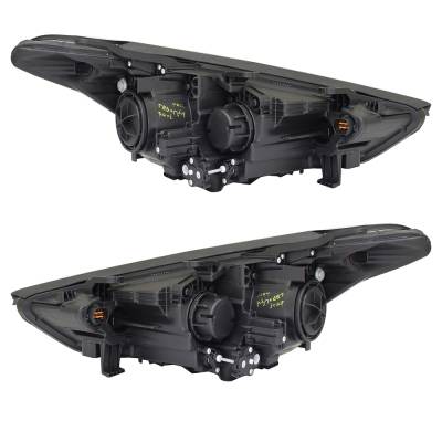 Rareelectrical - New Pair Of Headlights Compatible With Hyundai Santa Fe Sport Base 2.4L 2017 2018 By Part Number - Image 2