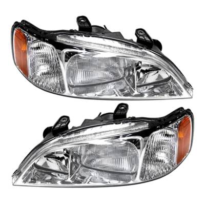 New Pair Of Headlight Compatible With Acura Tl Sedan 3.2L V6 4 Door 2000 By Part Number