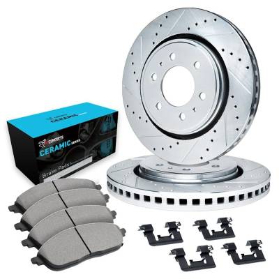 Rareelectrical - New Rear Brake Disc And Pad Kit Compatible With Ford F-150 Limited F-150 Fx4 F-150 Xlt F-150 Xl - Image 2