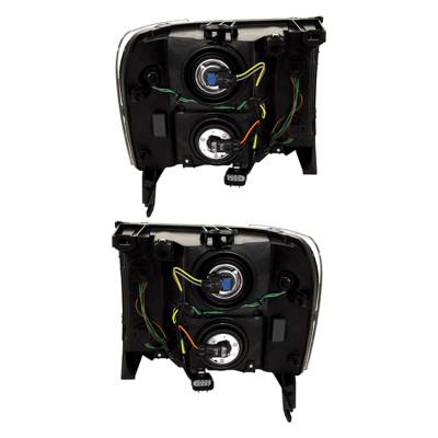 Rareelectrical - New Pair Of Halogen Headlight Compatible With Gmc Sierra 2500 Hd Sle Slt Wt 2007-2014 By Part Number - Image 2