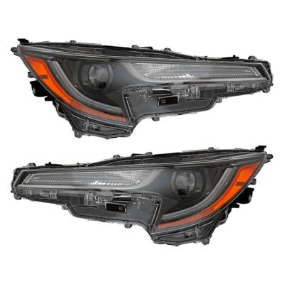 New Pair Of Headlight Compatible With Toyota Corolla L Sedan 2020 By Part Number 81140-12K90