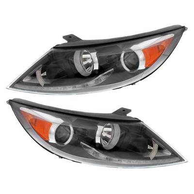 New Pair Of Halogen Headlight Compatible With Kia Sportage Sx 2011 By Part Number 92102-3W150