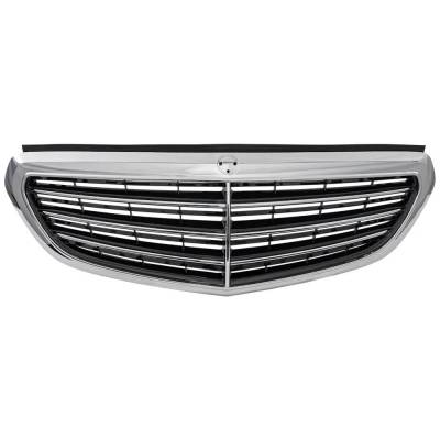 Chrome Grille Assembly Compatible With Mercedes Benz E350 4Matic 6 Cyl 3.5L 2014-2016 By Mb1200165