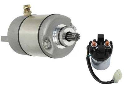 New 12V Starter And Starter Relay Kit Compatible With Honda Atv Trx200d 91-97 35850-Hf1-670