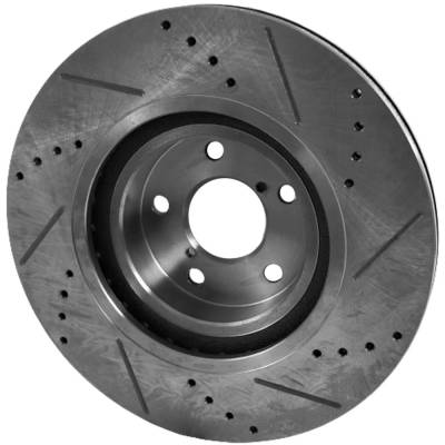 Rareelectrical - New Cross-Drilled And Slotted Brake Disc Compatible With Subaru Legacy 2.5I Convenience 4 Cyl 2.5L - Image 3
