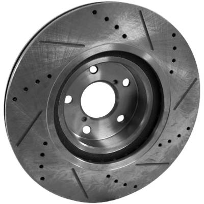 Rareelectrical - New Cross-Drilled And Slotted Brake Disc Compatible With Subaru Legacy 2.5I Convenience 4 Cyl 2.5L - Image 4
