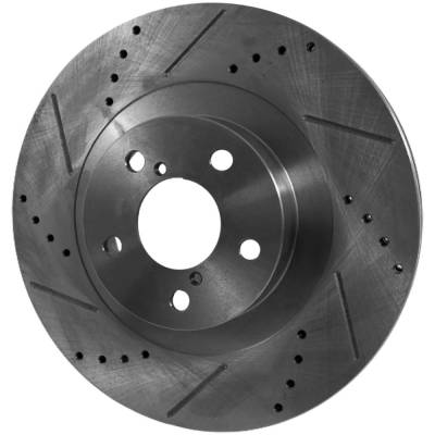 Rareelectrical - New Cross-Drilled And Slotted Brake Disc Compatible With Subaru Forester 2.5I Premium 4 Cyl 2.5L Xv - Image 2