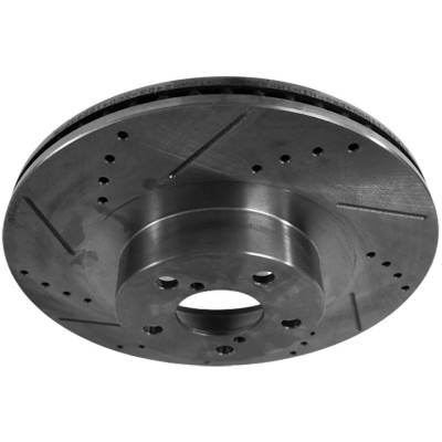 Rareelectrical - New Cross-Drilled And Slotted Brake Disc Compatible With Subaru Wrx Limited 4 Cyl 2.5L Forester Xt - Image 6