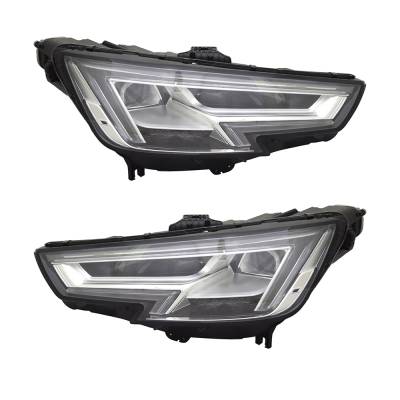Rareelectrical - New Pair Of Headlights Compatible With Audi A4 Quattro Premium Plus Sedan 4-Door 2017 2018 2019 By - Image 1