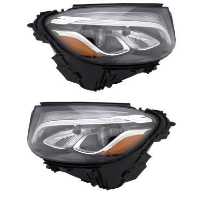 Rareelectrical - New Pair Of Headlights Compatible With Mercedes-Benz Glc63 Amg 4Matic Coupe 4-Door 4.0L 2018 2019 By - Image 3