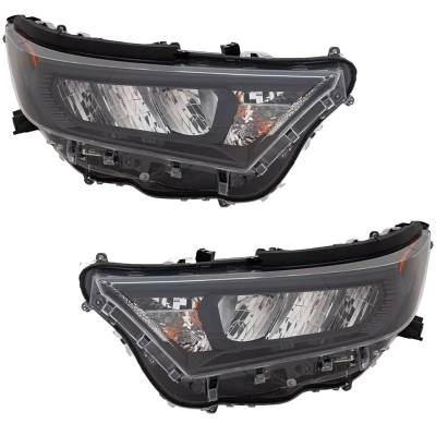 Rareelectrical - New Pair Of Headlights Compatible With Toyota Rav4 Hybrid Le Sport Utility 4-Door 2.5L 2022 By Part - Image 1