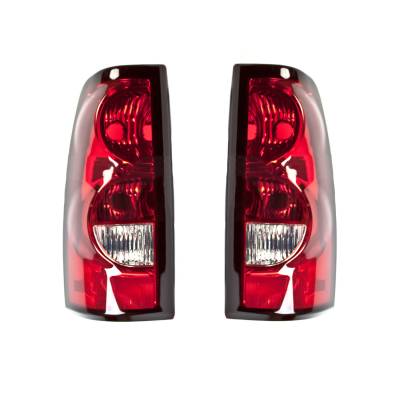 Rareelectrical - New Pair Of Tail Lights Compatible With Chevrolet Silverado 1500 Hd 2005-2006 Gm2801174 Gm2800174 - Image 2