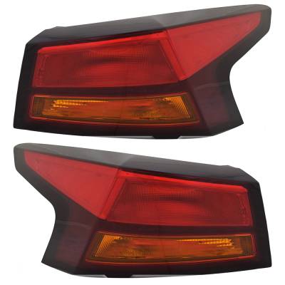 New Halogen Outer Pair Tail Lights Compatible With Nissan Altima S Sedan 4 Door 2.5L 2019 2020 2021