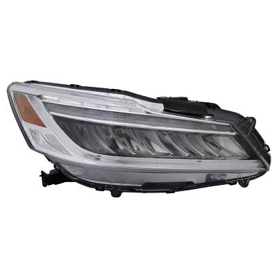 Rareelectrical - New Right Led Headlight Compatible With Honda Accord Touring Sedan 4 Door 3.5L 2016 2017 By Part - Image 1