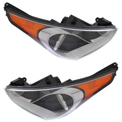 Rareelectrical - New Pair Of Halogen Headlights Compatible With Hyundai Veloster Rally Edition Se Hatchback 1.6L 2012 - Image 3