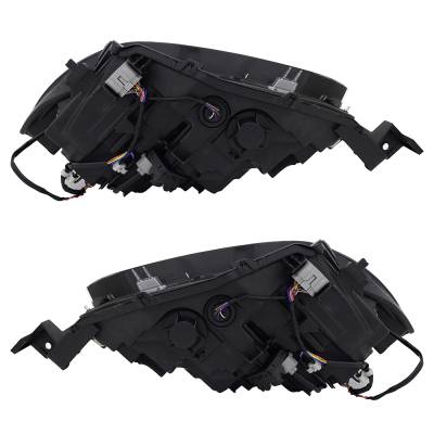 Rareelectrical - New Pair Of Headlights Compatible With Mazda 6 Sport Sedan Plastic Led Bulb High And Low Beam - Image 3