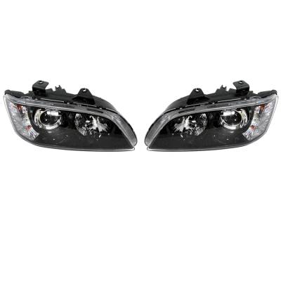 New Pair Of Halogen Headlight Compatible With Pontiac G8 Gxp Sedan 6.2L 2009 By Part Number 92224813