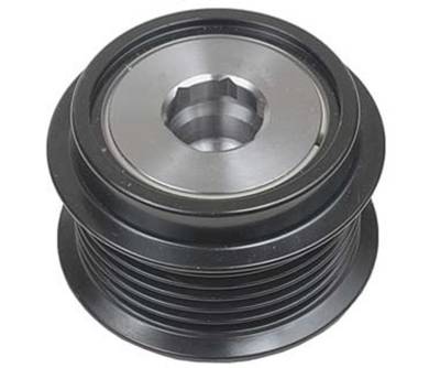 Rareelectrical - New 6 Groove Decoupler Pulley Compatible With Chevrolet Traverse 3.6L V6 25815839 25864953 - Image 1