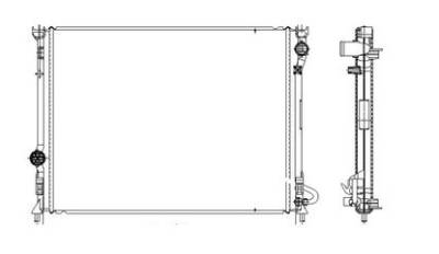 Rareelectrical - New Radiator Assembly Compatible With Dodge 09-12 Charger 2.7L 3.5L 5.7L 6.1L V6 V8 2700Cc 3417 - Image 2