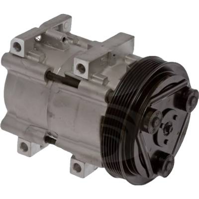 New 6-Groove Pulley A/C Compressor Compatible With Ford F-350 Xl 8 Cyl 7.5L F-250 Xl 6 Cyl 4.9L