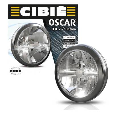 Rareelectrical - New OEM Valeo Chrome Cibie Oscar 7" Led Auxiliary Light Compatible With Various Cars 7 Inches 45306 - Image 2