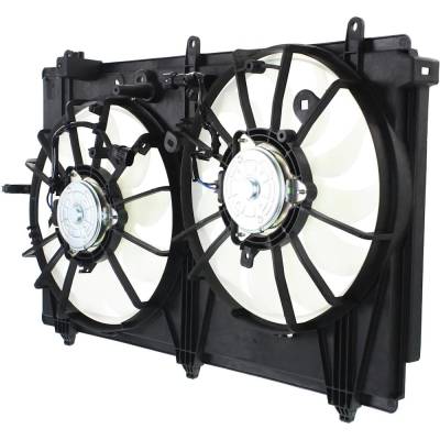 Rareelectrical - New Dual Cooling Fan Assembly Compatible With Mitsubishi Outlander Le 4 Cyl 2.4L Outlander Gt 6 Cyl - Image 2