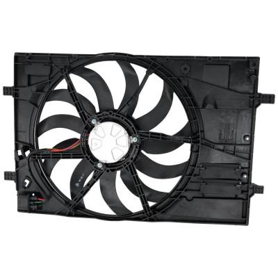 New Single Cooling Fan Assembly Compatible With Audi Volkswagen Gti Se 4 Cyl 2.0L A3 Quattro Premium