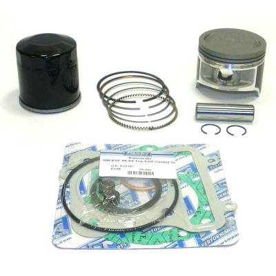 New 77Mm Bore 1Mm Over Top End Rebuild Kit Compatible With Kawasaki Prairie 300Cc 1999-2002 300Cc