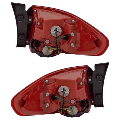 Rareelectrical - New Pair Of Tail Lights Compatible With Hyundai Santa Fe Santa Fe Xl 3.3L 2017 2018 2019 By Part - Image 1