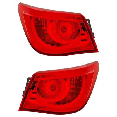 Rareelectrical - New Pair Of Tail Lights Compatible With Infiniti Q50 2.0L 3.0L 3.5L 2016 2017 By Part Numbers - Image 1