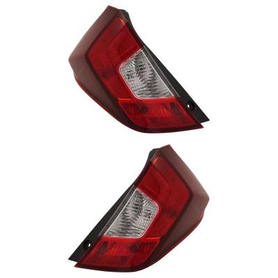 Rareelectrical - New Pair Of Tail Lights Compatible With Honda Fit 1.5L 2015 2016 2017 2018 2019 2020 By Part Numbers - Image 1