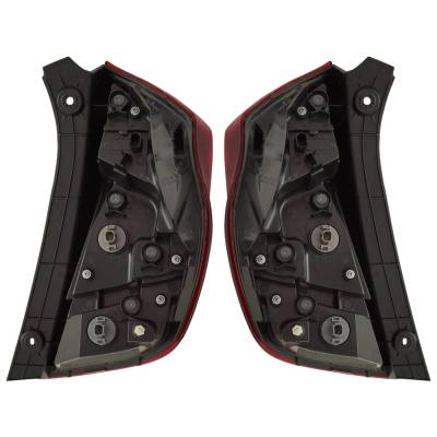 Rareelectrical - New Pair Of Tail Lights Compatible With Honda Fit 1.5L 2015 2016 2017 2018 2019 2020 By Part Numbers - Image 5