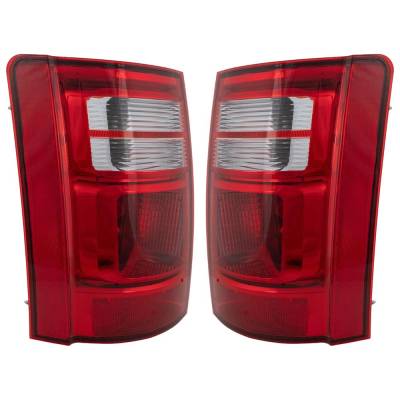 Rareelectrical - New Pair Of Tail Lights Compatible With Dodge Grand Caravan 3.3L 3.8L 4.0L 2008 2009 2010 By Part - Image 1