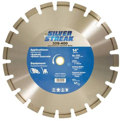 Rareelectrical - New 14In Diameter Asphalt/Green Concrete Blade For Hi-Speed Power Saws Type 2 Max Rpm 5460 By Part - Image 2