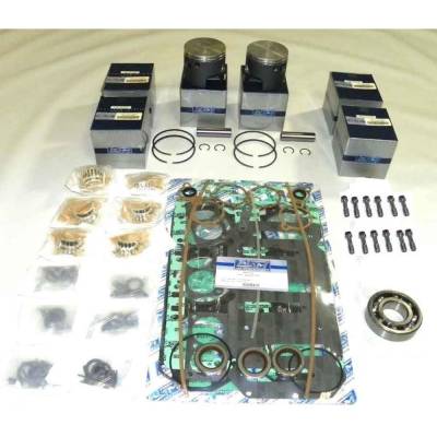 New .040 Over 3.415" Powerhead Rebuild Kit Compatible With Mercury 6 Cyl 3.375 Chrome Bore 2.4L