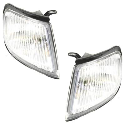 Rareelectrical - New Pair Of Corner Light Compatible With Nissan Maxima Gxe 6 Cyl 3.0L Maxima Gle 6 Cyl 3.0L - Image 2