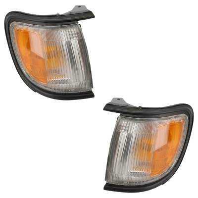 New Pair Of Corner Light Compatible With Nissan Pathfinder Le 6 Cyl 3.3L 1997-1998 By 261150W026
