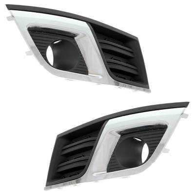 Rareelectrical - Front Left And Front Right Fog Light Trim Compatible With Chevrolet Traverse Lt 2013-2017 Gm1038148 - Image 2