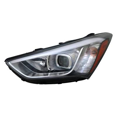 New Driver Side Halogen Headlight Compatible With Hyundai Santa Fe Gls Sport 2013-2015 By Part